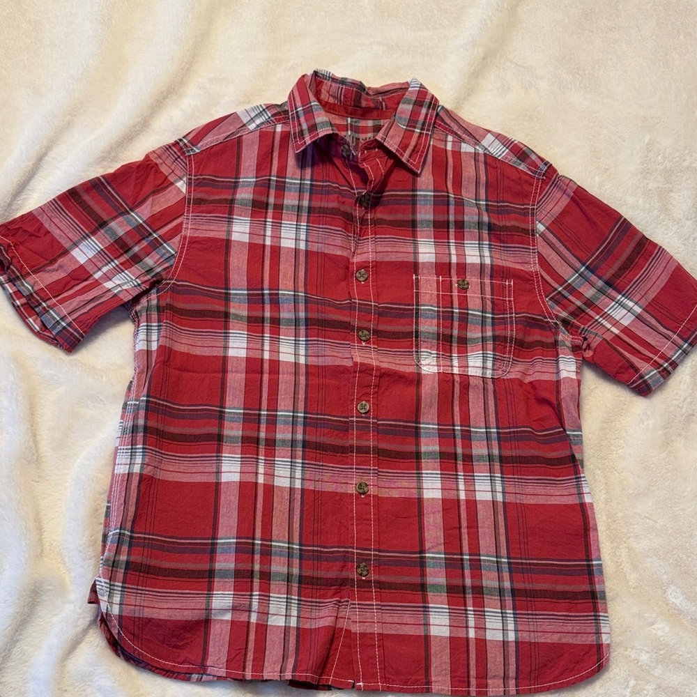 Men's Red Plaid Shirt